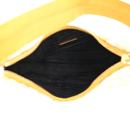 Prada Broccato Mini Re-Edition 2000 Bag Limone Lurex 5 of 10