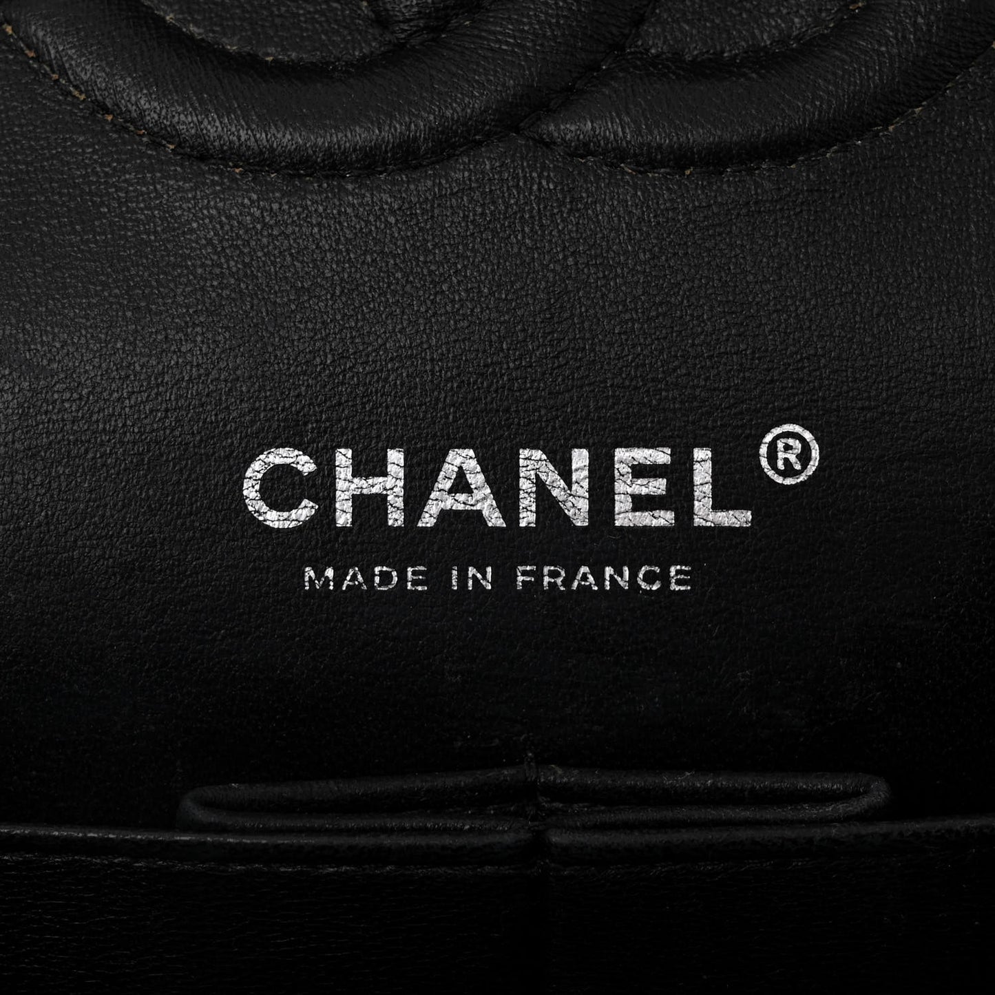 Lambskin Chevron Quilted Medium Double Flap Black