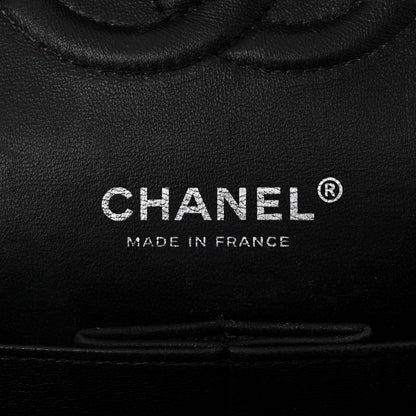 Chanel Lambskin Chevron Quilted Medium Double Flap Black 6 of 10