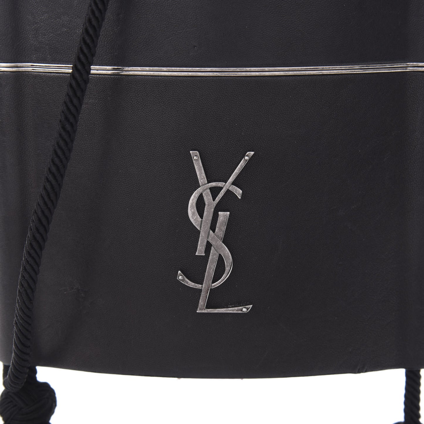 Lambskin Monogram Opyum Tassel Bag Black
