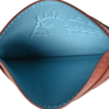 Loewe X HOWL'S MOVING CASTLE Calfskin Heen Dice Card Holder Tan 5 of 6
