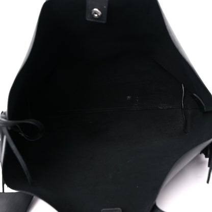 Saint Laurent Calfskin Large Fringe Shopping Tote Black 5 of 18