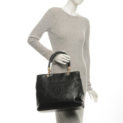 Chanel Deerskin CC Tote Black 2 of 7