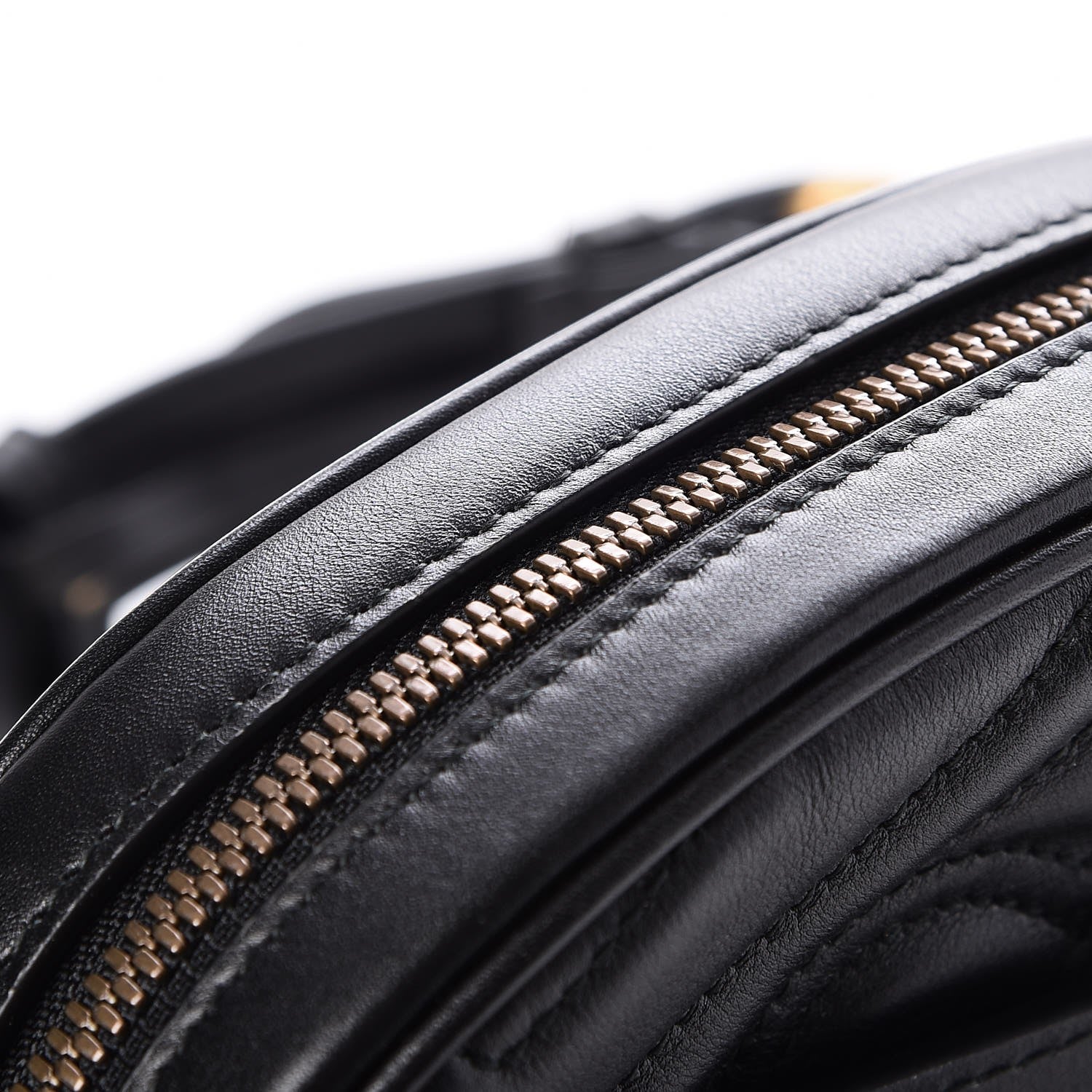 Gucci Calfskin Matelasse GG Marmont Belt Bag 95 38 Black 10 of 10