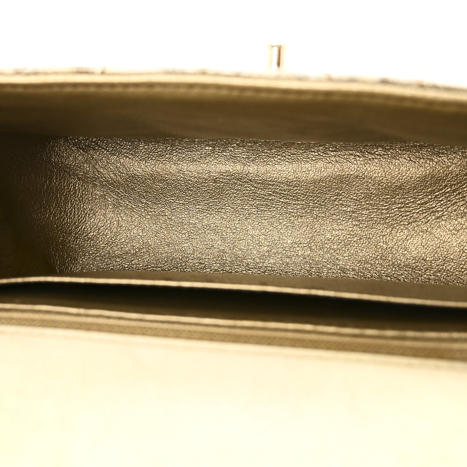 Chanel Patent Metallic Crumpled Calfskin Chevron Quilted Mini Square Flap Gold 5 of 11