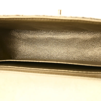 Chanel Patent Metallic Crumpled Calfskin Chevron Quilted Mini Square Flap Gold 5 of 11