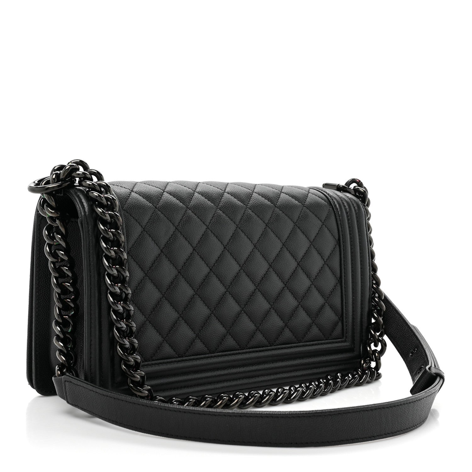 Chanel Caviar Quilted Medium Boy Flap So Black 3 of 13