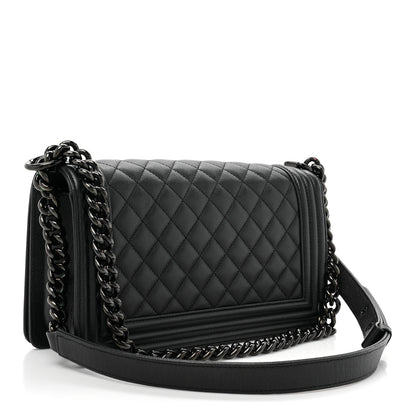 Chanel Caviar Quilted Medium Boy Flap So Black 3 of 13