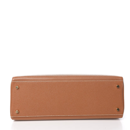 Hermes Courchevel Kelly Retourne 35 Gold 6 of 43