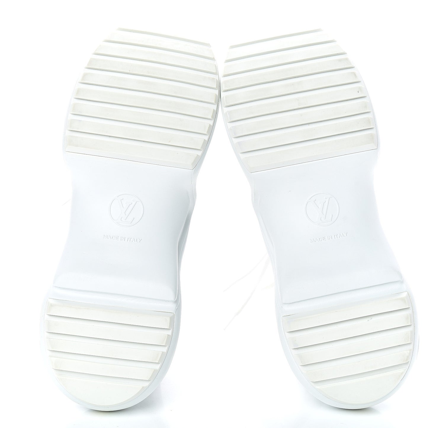 Patent Monogram Stripe LV Archlight Sneakers 37.5 White Blue