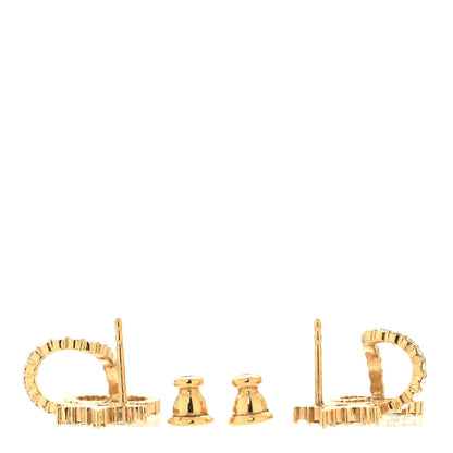 Christian Dior Crystal Clair D Lune Wrap Around Earrings Gold 3 of 6