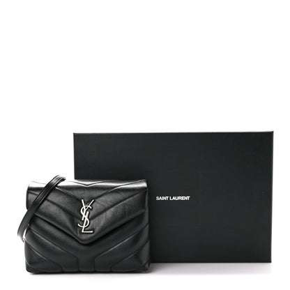 Saint Laurent Calfskin Y Quilted Monogram Toy Loulou Crossbody Bag Black 13 of 13