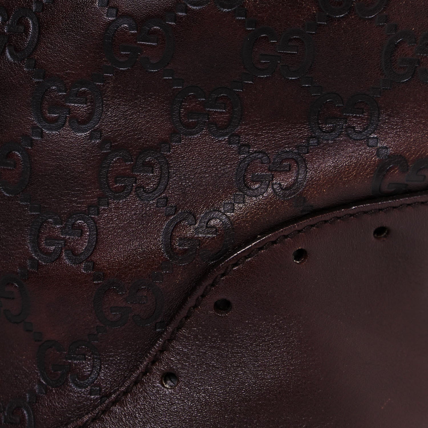 Gucci Guccissima Large Punch Tote Chocolate Brown 16 of 23