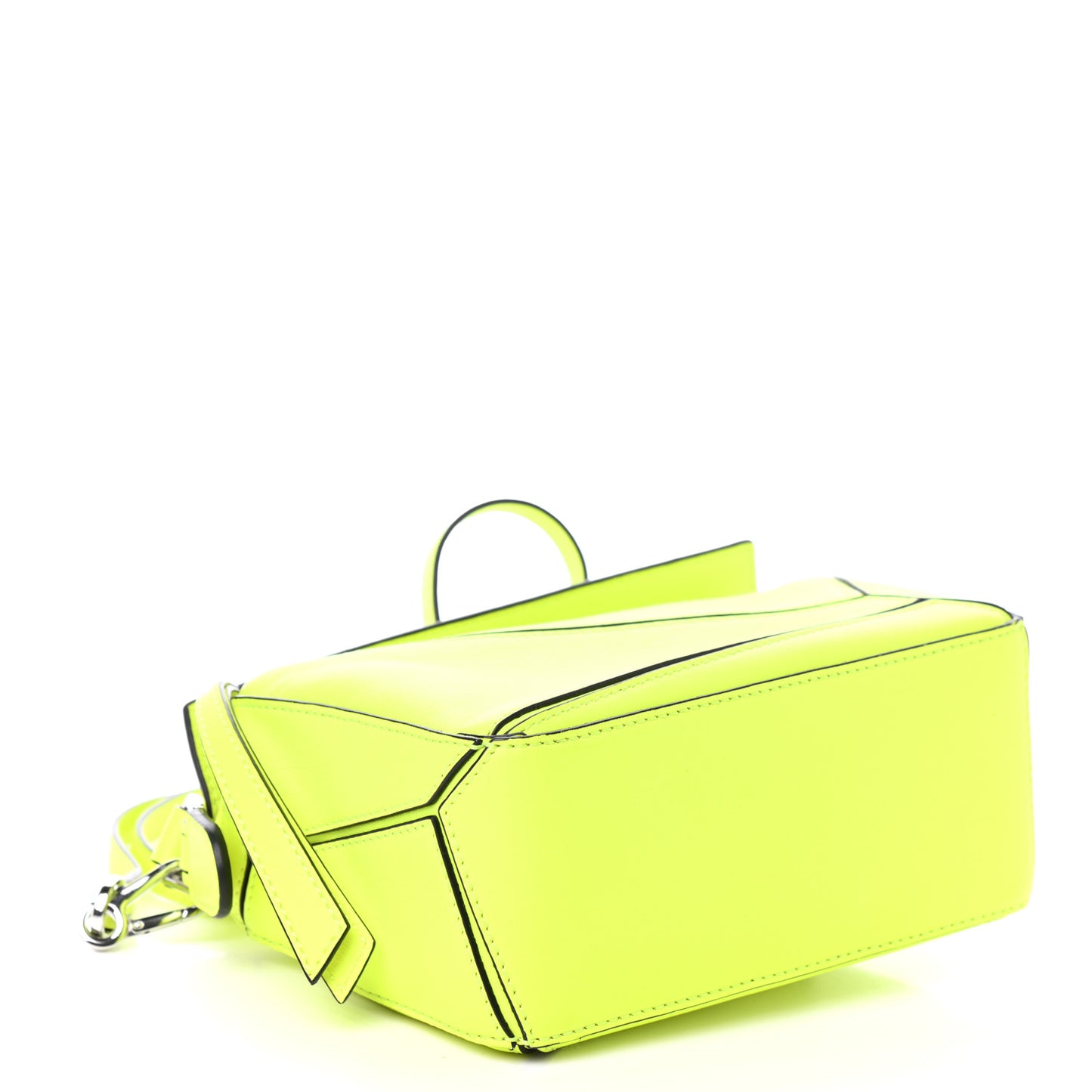 Calfskin Mini Puzzle Bag Neon Yellow