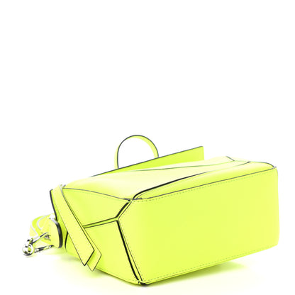 Loewe Calfskin Mini Puzzle Bag Neon Yellow 4 of 9