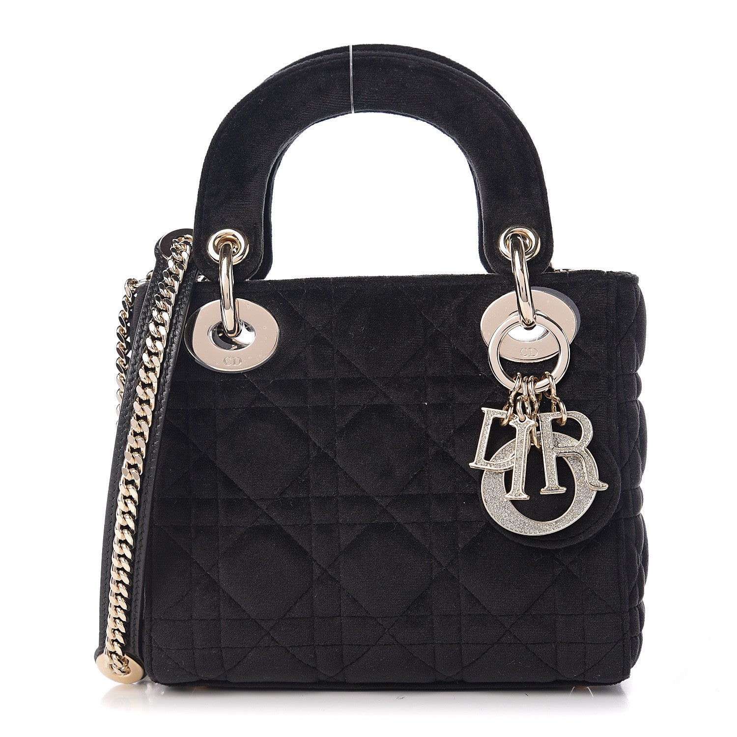 Christian Dior Velvet Mini Lady Dior Black 1 of 9