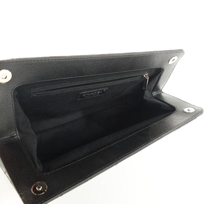 Chanel Caviar Quilted CC Large Clutch Black 7 of 7