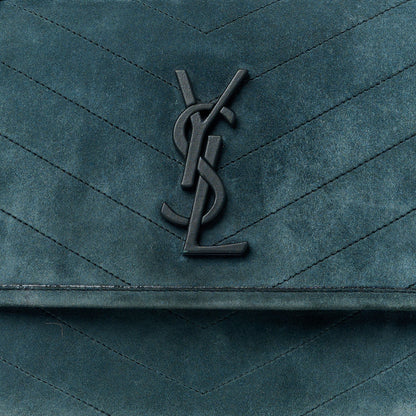 Saint Laurent Suede Monogram Medium Niki Chain Satchel Green 9 of 11