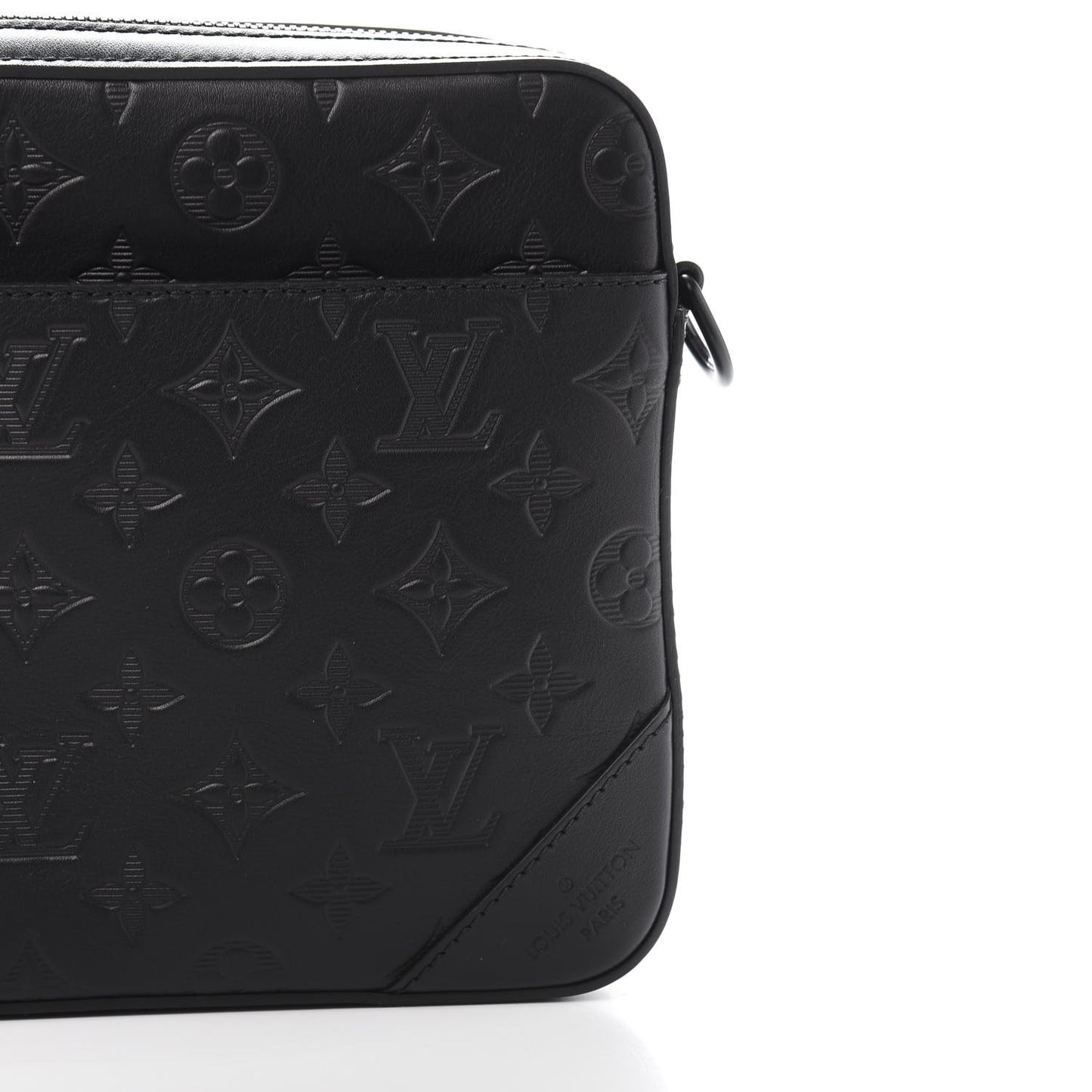 Calfskin Monogram Shadow Duo Messenger Black