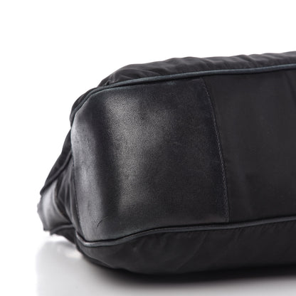 Prada Tessuto Nylon Vitello Shoulder Bag Black 6 of 15