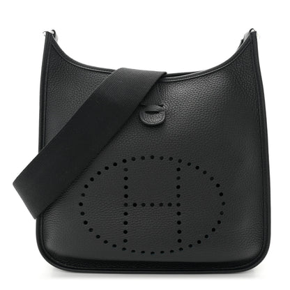 Hermes Taurillon Clemence Evelyne III PM Black 1 of 10