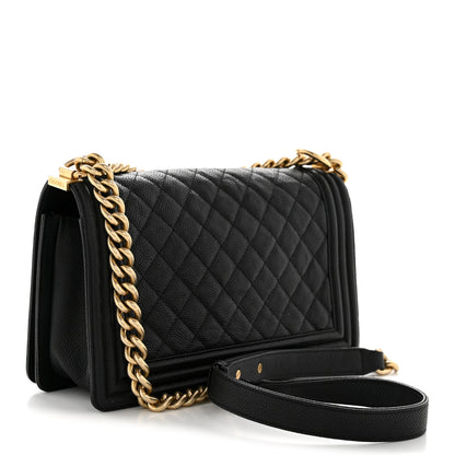 Chanel Caviar Quilted Medium Boy Flap Black 3 of 12