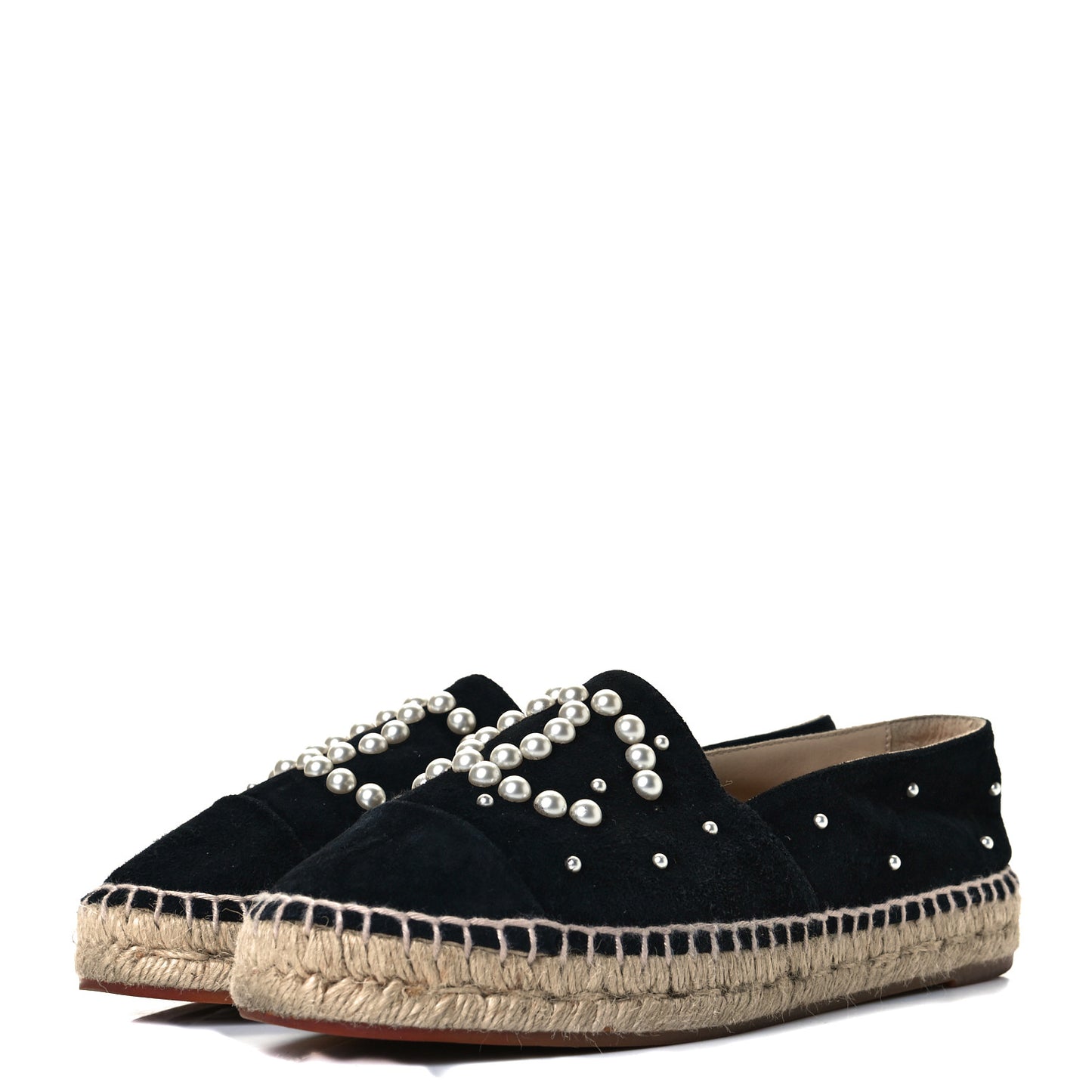 Suede Pearl CC Espadrilles 37 Black