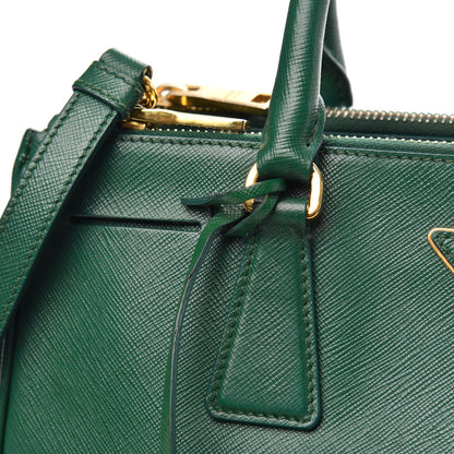 Prada Saffiano Small Galleria Double Zip Tote Biliardo 17 of 17
