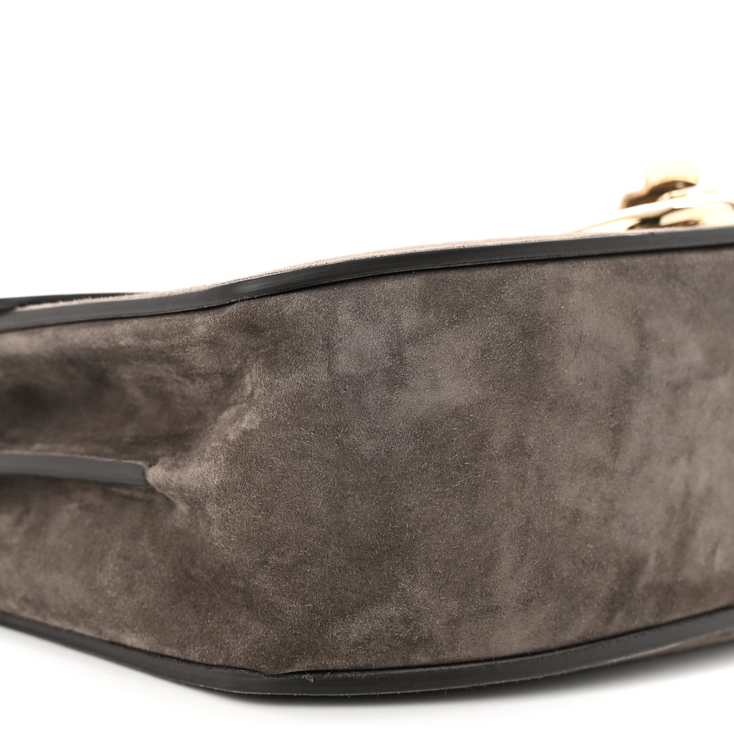 Calfskin Suede Medium Margot Crossbody Grey