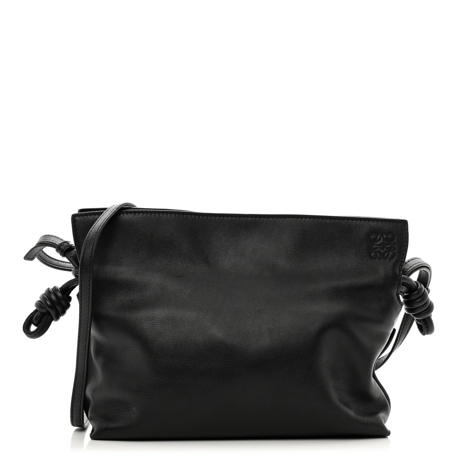 Loewe Calfskin Mini Flamenco Knot Clutch Black 1 of 10