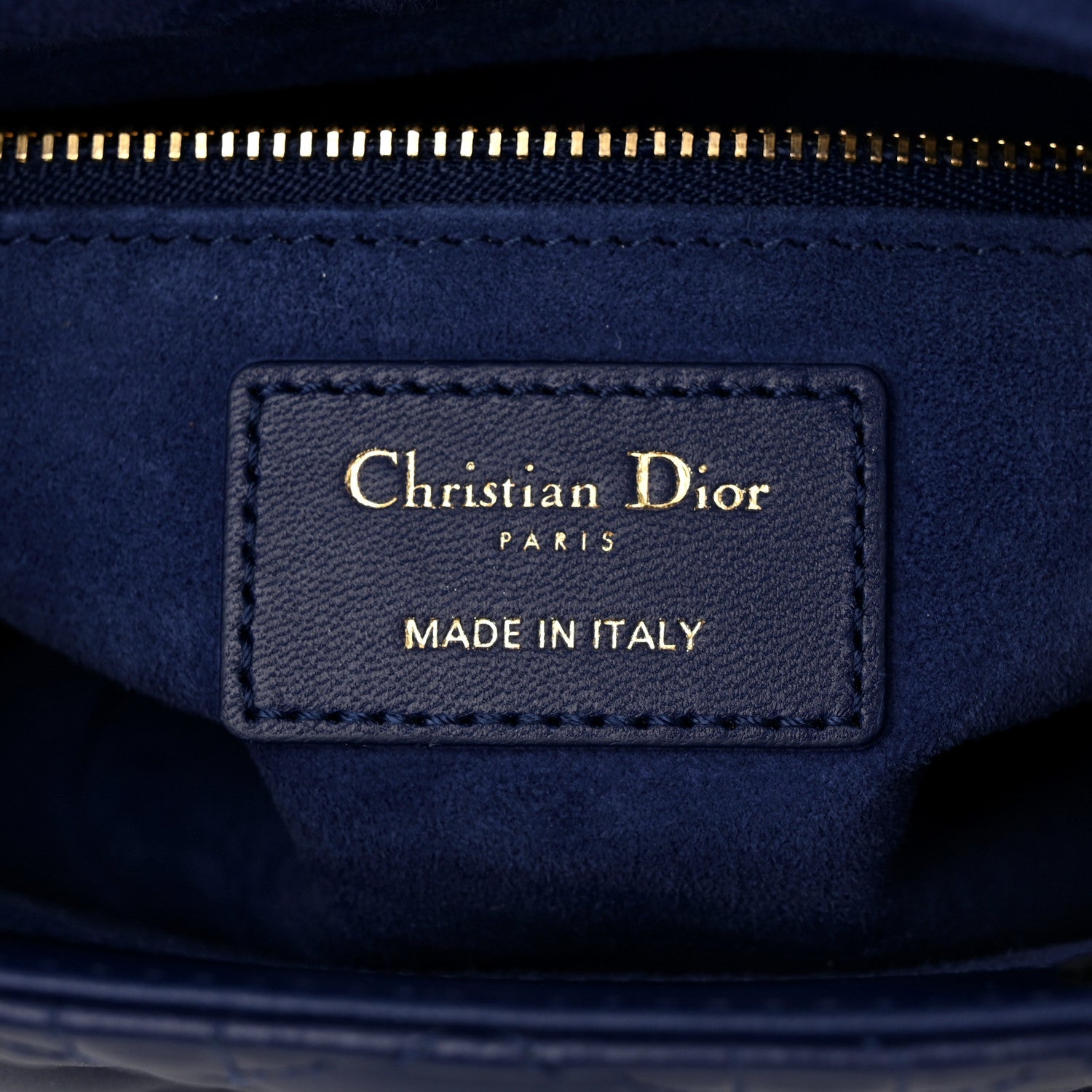Christian Dior Lambskin Cannage Small My ABCDior Lady Dior Royal Blue 6 of 12