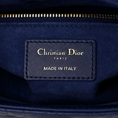 Christian Dior Lambskin Cannage Small My ABCDior Lady Dior Royal Blue 6 of 12