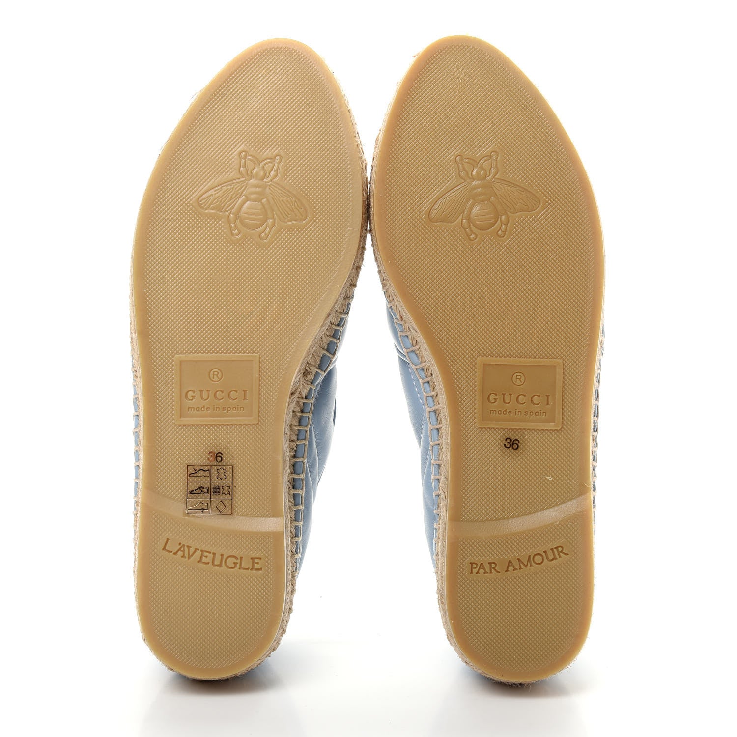 Gucci Nappa Matelasse GG Marmont Espadrilles 36 Porcelain Light Blue 6 of 11
