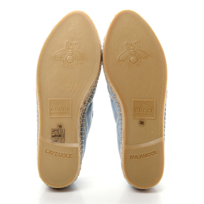 Gucci Nappa Matelasse GG Marmont Espadrilles 36 Porcelain Light Blue 6 of 11