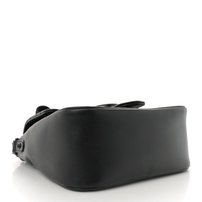 Gucci Calfskin Matelasse Monochrome Mini GG Marmont Crossbody Shoulder Bag Black 4 of 12
