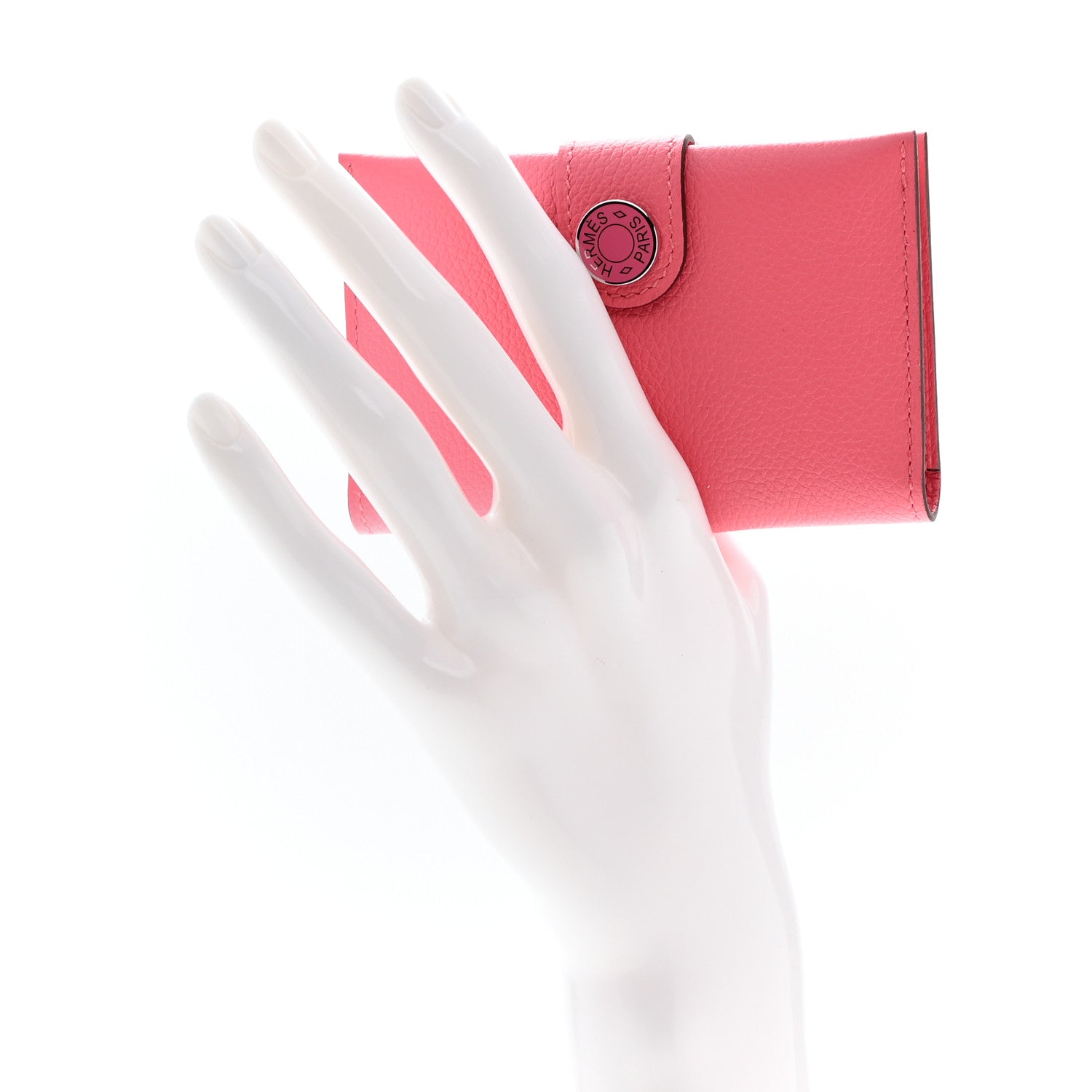 Hermes Evercolor RMS Card Holder Rose Azalee 2 of 8