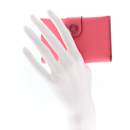 Hermes Evercolor RMS Card Holder Rose Azalee 2 of 8