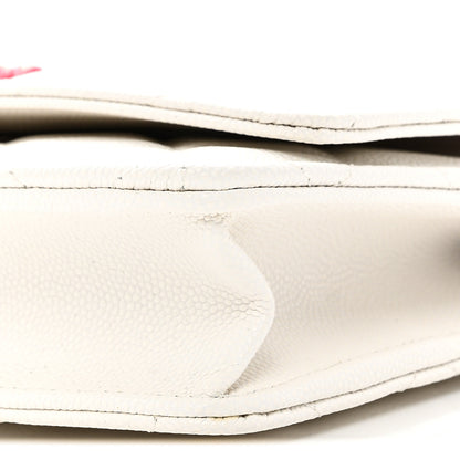 Chanel Caviar Quilted Chanel 19 Wallet On Chain WOC White Pink 11 of 12
