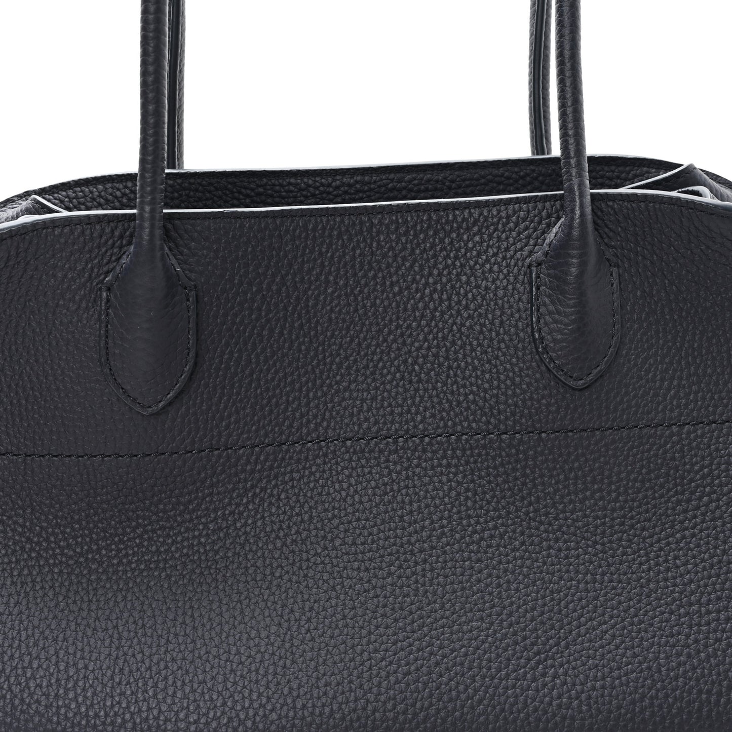 Matte Grained Calfskin Margaux Shoulder 12 Marine