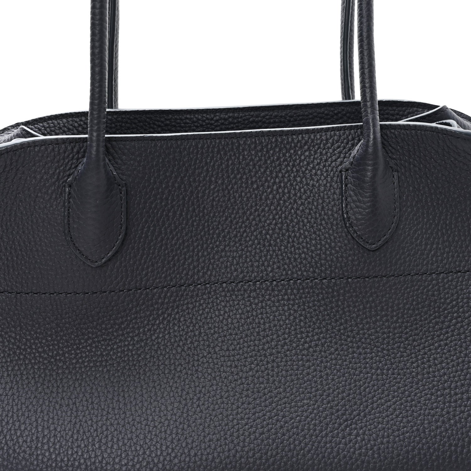 The Row Matte Grained Calfskin Margaux Shoulder 12 Marine 7 of 9