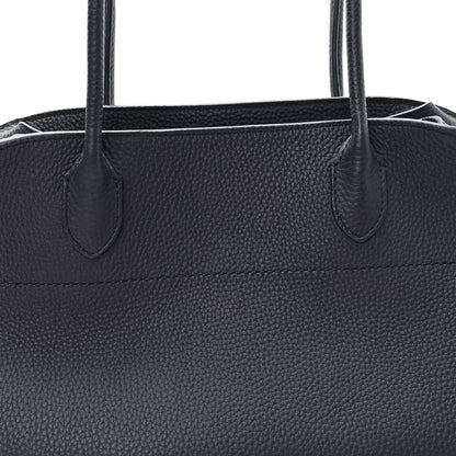 The Row Matte Grained Calfskin Margaux Shoulder 12 Marine 7 of 9