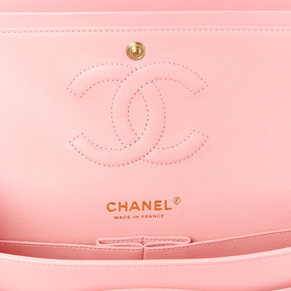 Chanel Lambskin Quilted Medium Double Flap Rose Pink 6 of 12