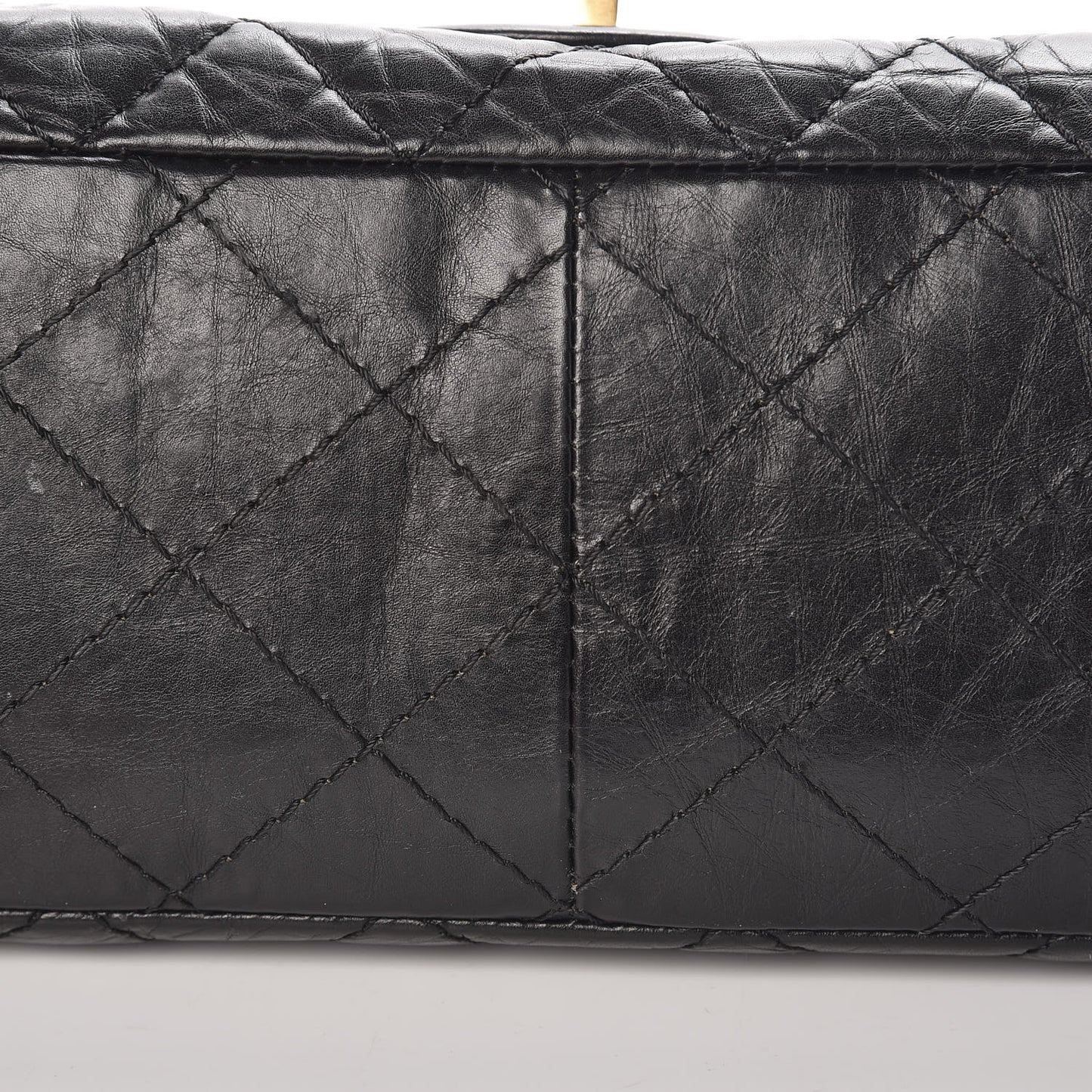 Aged Calfskin Quilted 2.55 Reissue 227 Flap Black