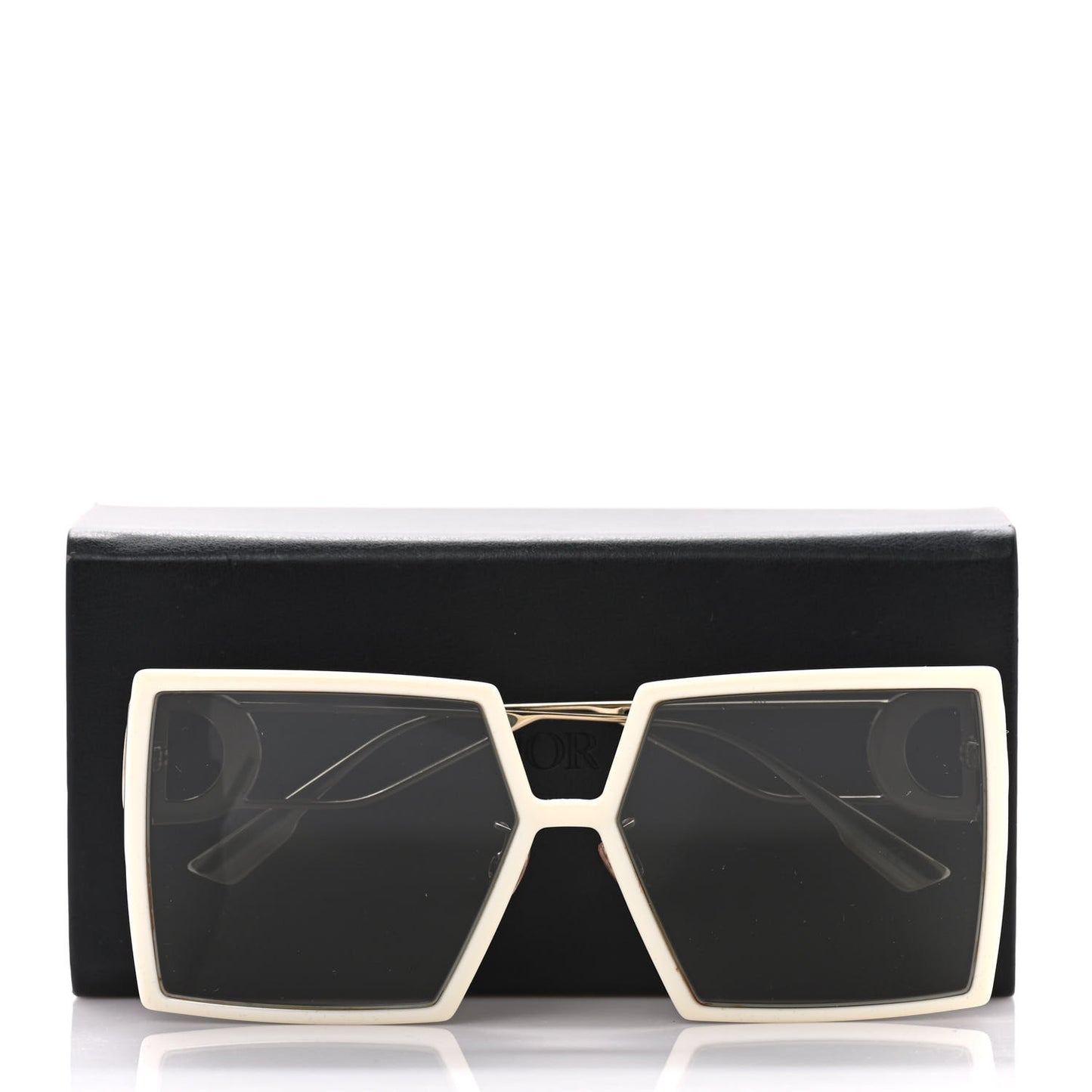 Square 30 Montaigne Sunglasses White