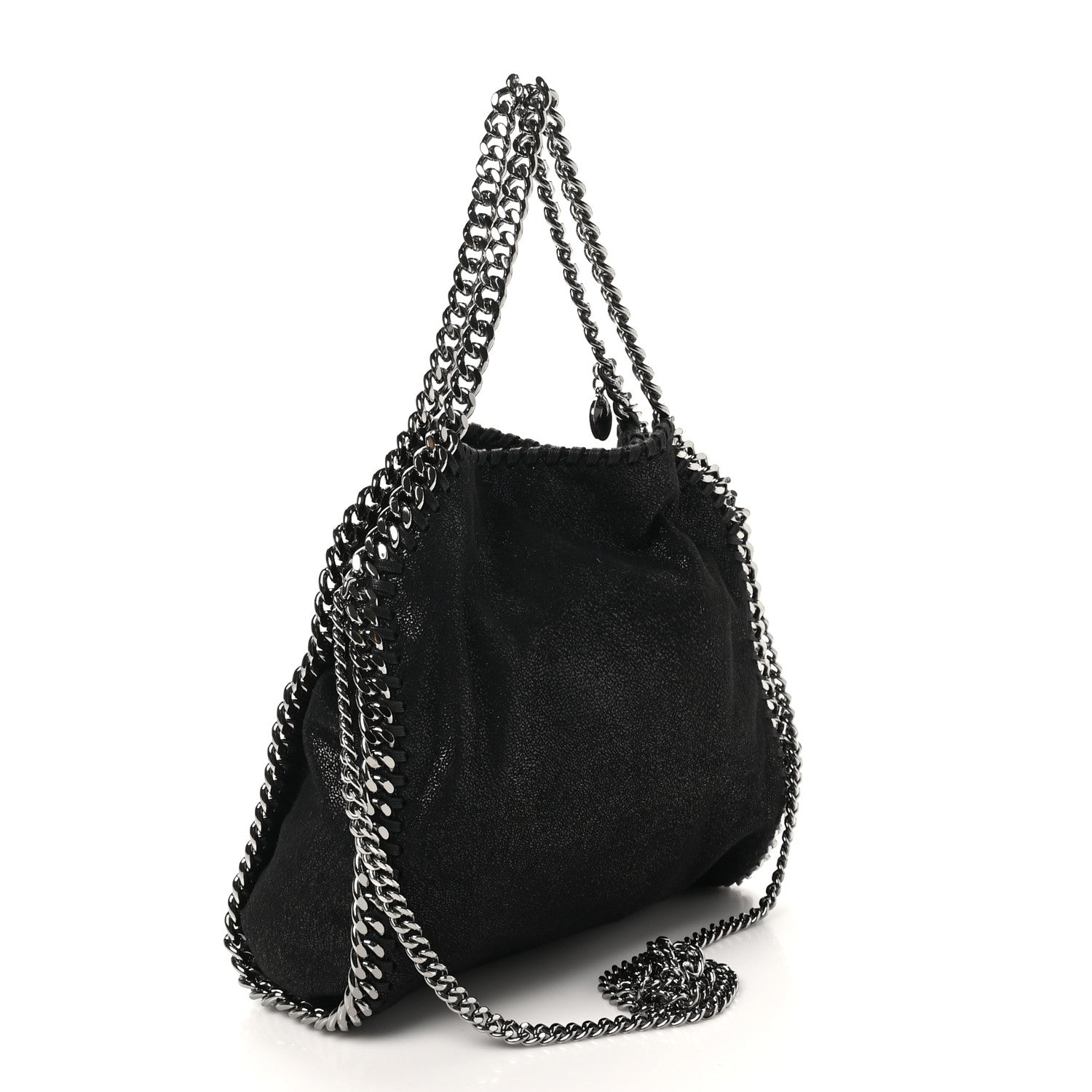 Stella McCartney Shaggy Deer Mini Falabella Tote Black 3 of 9