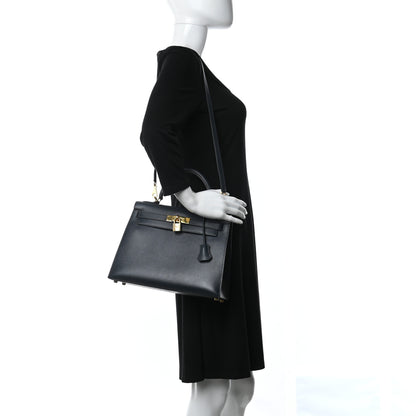 Hermes Courchevel Kelly Sellier 28 Bleu Marine 2 of 11