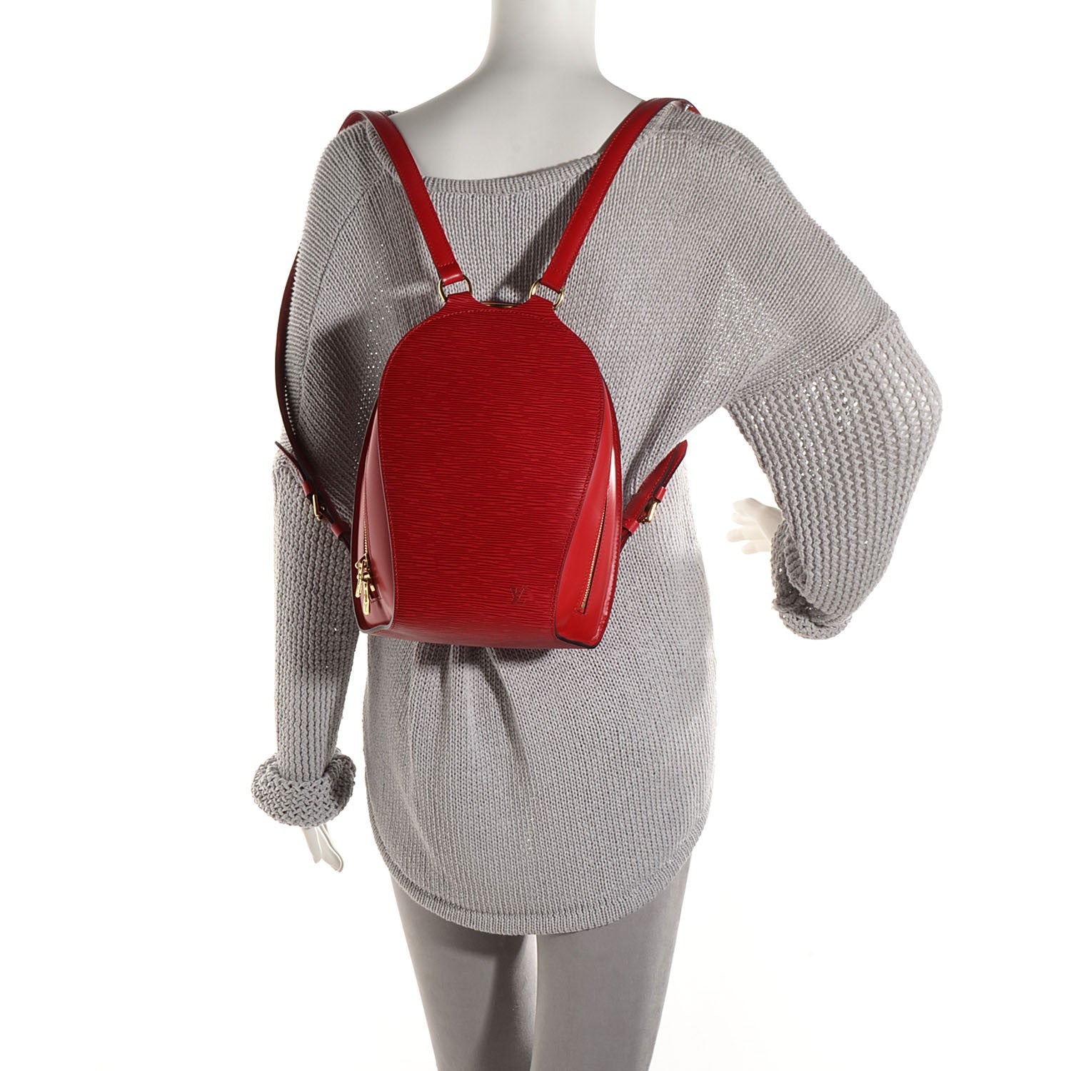 Louis Vuitton Epi Mabillon Backpack Castillan Red 2 of 7