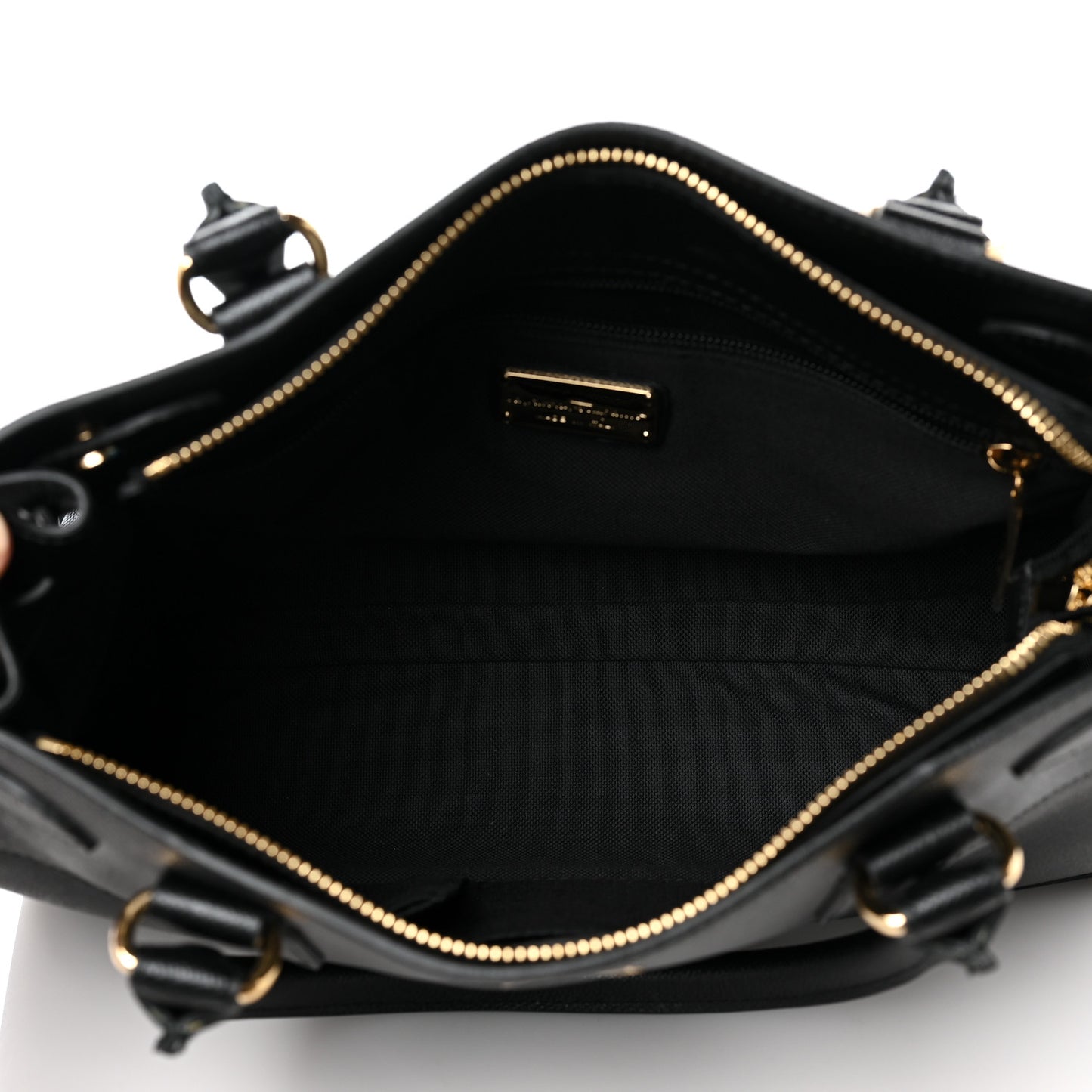 Hammered Calfskin Briana Tote Black