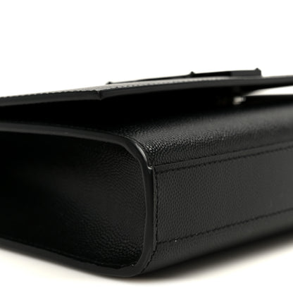 Saint Laurent Grain De Poudre Small Classic Monogram Monochrome Kate Satchel Black 9 of 10