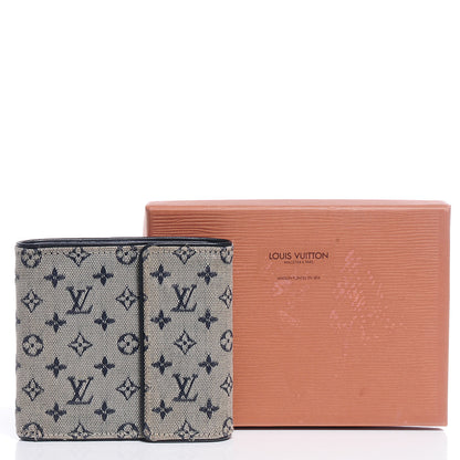 Louis Vuitton Mini Monogram Compact Wallet Blue 5 of 8